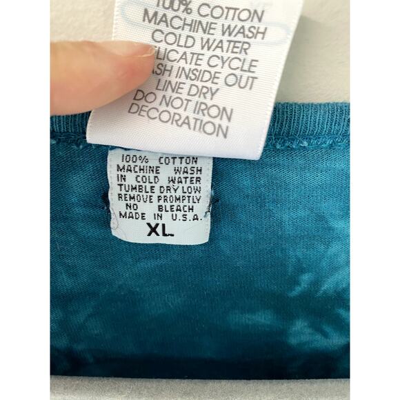 Vintage 90's Western/Tribal Graphic Tye Die T Shirt Womens Sz XL - Picture 3 of 12